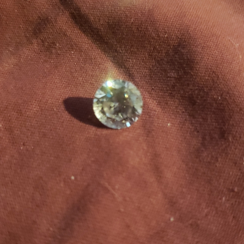 7mm round white zircon